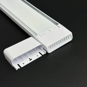 1.2m X 100mm Square Iron LED Purification Light Covers Kit PC Milky Diffuser Eco-Friendly for Cleanroom Hospital Laboratory IP44