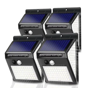 100LED 140LED Solar Panel Light Ip 65 Waterproof Outdoor Lights for Garden Fence Patio Garage