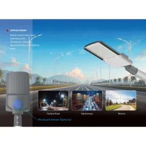 100W 150W 200W High Lumen Sensing Aluminum Alloy 100W 400W IP66 Highway Road Outdoor AC Led Street Light