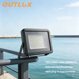 100W IP65 Aluminum LED Flood Light with Warm White 120 Beam Angle for Warehouse & Stadium Lighting