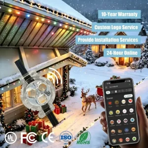 12V 24V 36V Gemstone Point Lights 30MM IP68 Waterproof Rgbw Permanent Outdoor Christmas Lighting
