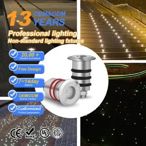 12V LED Underwater Ceiling Spotlight Mini Landscape Stair Light IP68 Stainless Steel Dimmable Outdoor Pool Lighting