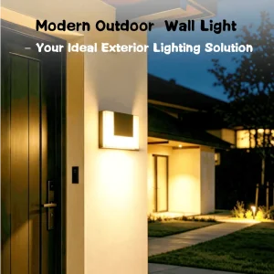 12W IP54 Waterproof LED Wall Light Die-cast Aluminum Body 3000K Warm White Modern U-shaped Outdoor Wall Sconce