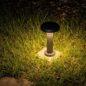 12W IP65 Waterproof LED Lawn Light, 3000K Warm White, Aluminum and Glass Body, 220V DC AC