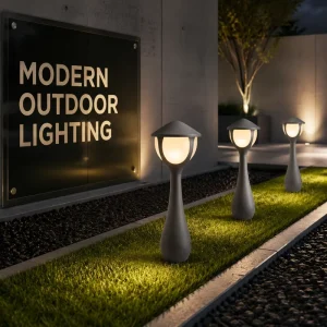 12W LED Outdoor Pillar Light Post Top Column Lamp for Villa Courtyard Gate Fence Garden Lighting