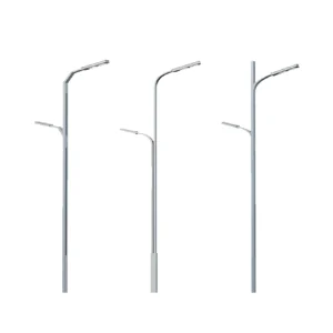 12m Street Light Pole 3-15m High Galvanized Steel Street Lighting Poles