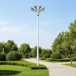 15m 25m 35m 45m High Mast Pole Made of Q355 Steel for Parking Lots and Industrial Parks