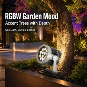 18 24W High Bright Warm White LED Flood Light IP66 Die Cast Aluminum CE RoHS AC85 265V DMX512 Control Outdoor Building 5 Year
