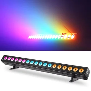 18-Piece 18W 6-in-1 RGBWA+UV Indoor LED Wall Washer
