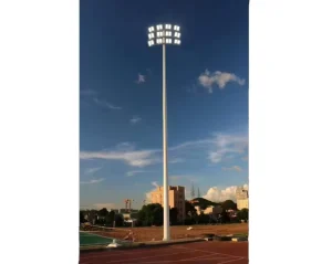 18M Outdoor Telescopic Round 2 Section IP66 LED High Mast Galvanized Light Pole Light Yielding Strength >345MPA Warranty