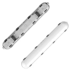 2 4FT Microwave Sensor High Lumen LED Triproof Light Smart Dimming Weatherproof Linear Ceiling Lamp for Underground Parking Lot