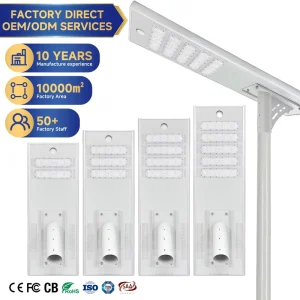 200W-500W Die-Cast Aluminum IP65 All-in-One Solar LED Street Light