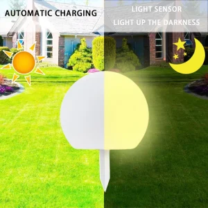 20CM Solar Rechargeable LED Floating Ball Lamp with 16 Color Changing Waterproof Remote Control for Indoor Outdoor Lawn