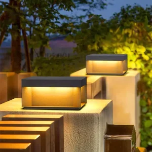 20cm 30cm 50cm Stainless Steel Solar LED Post Light Outdoor Pillar Fence Light Exterior 3 Colors Column Lamp
