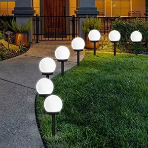 220V IP44 Sphere-Shaped Outdoor LED Lawn Light