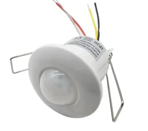 220V Mini Ceiling Mounted PIR Human Motion Sensor with ABS Material up to 10m Detection for Light Control
