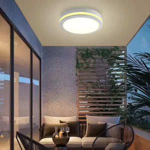 24W IP65 Waterproof Round Ultra-Thin Surface-Mounted PC LED Bulkhead Light