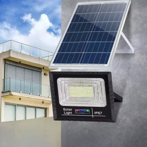 25w 40w 60w 100w 200w Led ABS Solar Flood Lights with Battery Level Display