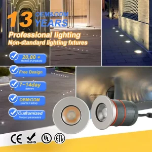 3/5/8/10/15W COB IP67 Waterproof Underground LED Light High Power Stainless Steel Aluminum 19/24/34 Beam Angle CRI 80