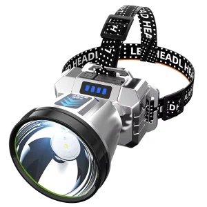 3-Mode Rechargeable LED Headlamp for Camping, Fishing, and Hiking