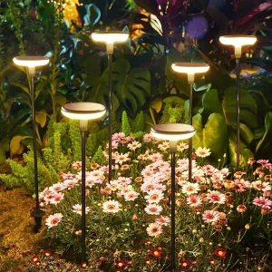 3000K IP65 LED Solar Garden Lawn Light 12-Hour Working Time