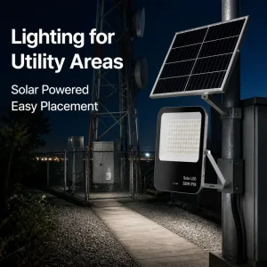 300W IP66 Waterproof Aluminum Glass Solar Motion Spotlight LED Flood Light Remote Control Outdoor Garden Lighting