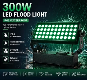 300W LED Matrix Light IP66 Waterproof Outdoor Project Lighting Fixture RGB High Power DMX512 Control Architectural Lighting