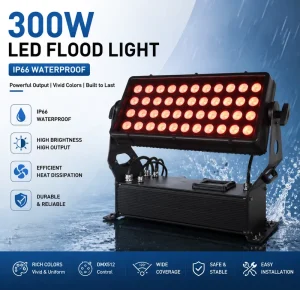 300W LED Matrix Light IP66 Waterproof Outdoor RGB DMX512 Control For Stadium Building Large Projects