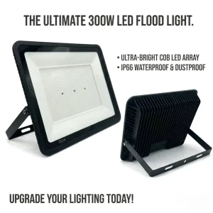 300w Exterior Light Fixture SMD Aluminum LED Floodlight IP66 Waterproof AC 30000lm Outdoor Stadium Light 2-Year Warranty