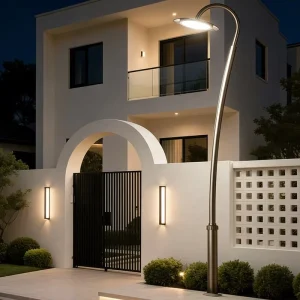 30W Modern Park Outdoor Led Garden Lights Waterproof IP65 AC Remote Control Dimmable Street Lamp Post Landscape Road Lighting