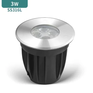 316L Stainless Steel IP68 Outdoor Wall Corner Step Light LED Underground Light Waterproof Buried Recessed Garden Landscape