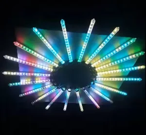 360 Degree Disco Rain Meteor DMX RGB LED Beam Lights IP65 Rated 3D Vertical Pixel Tube