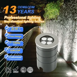 3W-5W Underground Lamp Induction Buried Light IP67 Waterproof Outdoor Stainless Steel Garden Remote Control