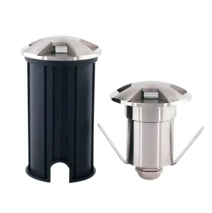3W IP67 IP68 12V 24V Warm White 3000K-6000K Stainless Steel Recessed Floor Step LED Underground Light