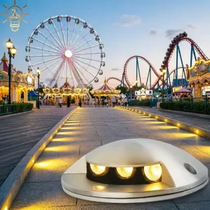 3W LED Road Stud IP65 Stainless Steel Landscape Well Light 2700K Warm White 2 Year Warranty 50000 Hours Lifespan for Buried Road