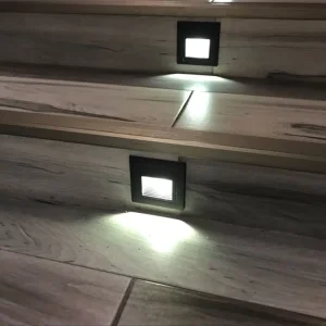 3W Square LED Stair Light Outdoor Waterproof Recessed Garden Ground Lighting for Inground Floor Staircase Wall Lamps