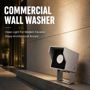 3W Square LED Wall Washer Spot Lamp with U-Shaped Bracket Adjustable Mounting Angle Outdoor Facade Light W45