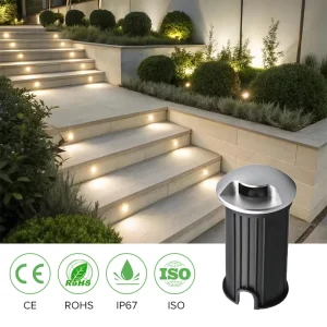3W T1 Ways Underground Lights Decking Ground Lights Waterproof Ground Inground Pool Lights Outdoor Ground Lights 52*90mm