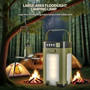 4-Leaf Foldable Camping Lantern Solar Rechargeable Plastic Portable Outdoor Emergency Light