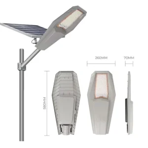 40W Outdoor Solar LED Streetlight with Smart Remote Control