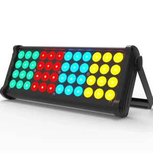 48pcs x 1.5W RGB 3-in-1 LED Wash Light DMX512 Stage Wall Washer Light with Strobe Effect