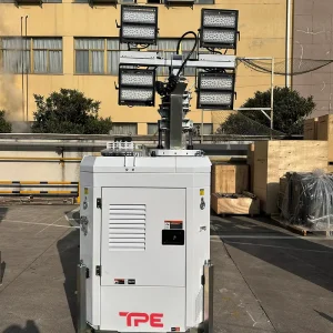 4Kw 9m 200L Tank Kubota Portable Diesel Light Tower 4x350W LED Trailer with Smartgen
