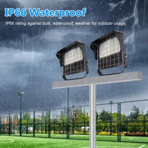 5 Years Warranty IP66 ETL CE Power CCT Photocell Flood Light 100W 200W LED Stadium Light for Basketball Tennis Court