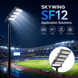 500W 2400W LED High Mast Light Sports Stadium Flood Light IP66 Waterproof 150lm W
