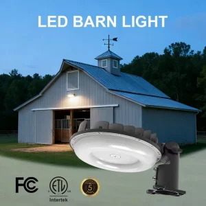 50W 70W 90W Aluminum Outdoor Barn Light IP65 Wall Mounted Outdoor Lights 3Power 3CCT Dimmable Led Garden Light for Farm Yard