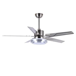 52-Inch Indoor LED Ceiling Fan with 5 Reversible Iron Blades and Remote Control