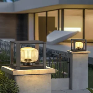 5W 12W Garden E27 Pillar Lamp IP65 Waterproof Outdoor Main Gate Door Light Villa Courtyard Post Pillar Fence Lights