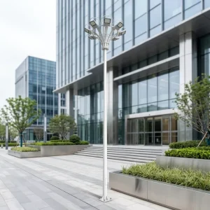6-12M LED Middle Mast Light Octagonal & Conical Hot Dip Galvanized Pole Property Park Leisure Ground