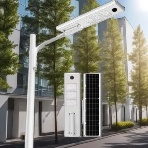 60W 80W 100W 120W Road IP65 Aluminum Body DC Power Supply PIR IR Motion Sensor Solar LED Street Light 3000K 6000K Color Temp CE