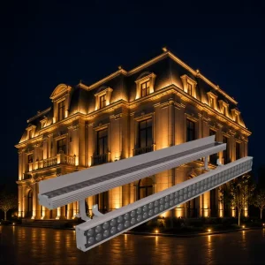 60W 80W DMX512 RGB IP66 LED Wall Washer Light Narrow Beam Angles 15/30/60 Outdoor Building Facade Lighting